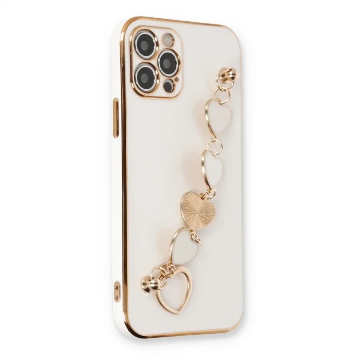İphone 12 Pro Max Kılıf Esila Silikon - Beyaz
