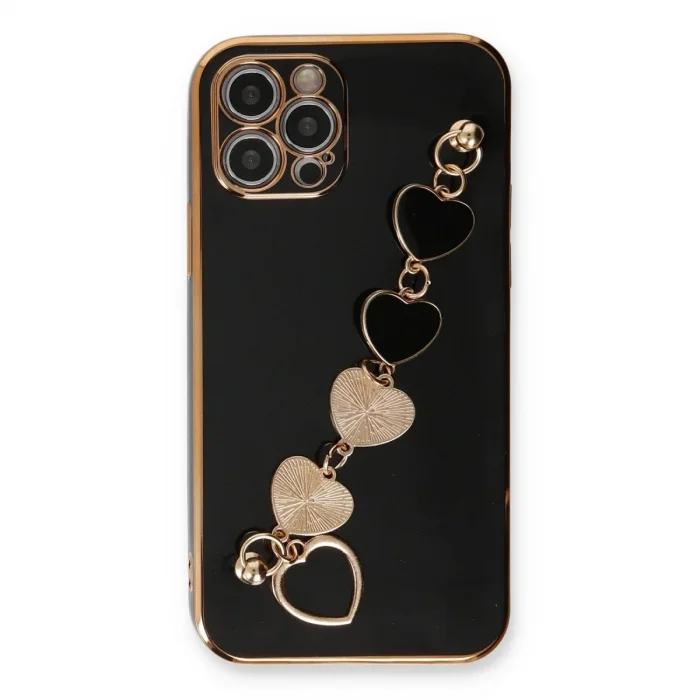 İphone 12 Pro Max Kılıf Esila Silikon - Siyah