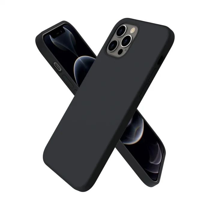 İphone 12 Pro Max Kılıf First Silikon - Siyah