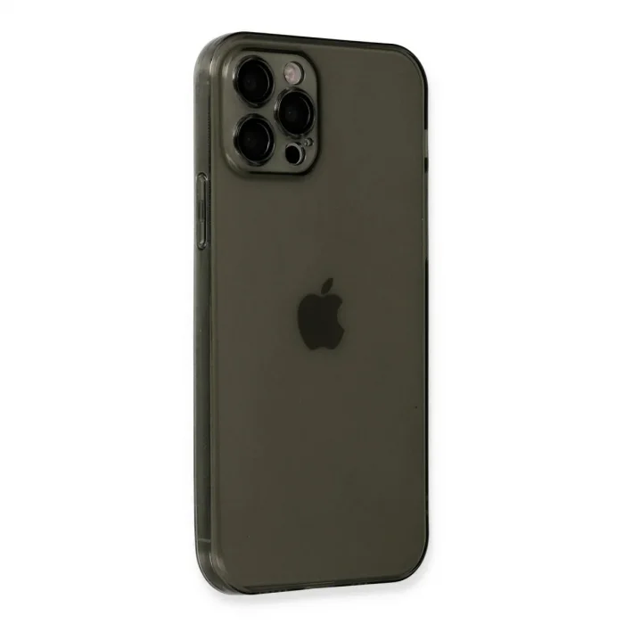 Apple İphone 12 Pro Max Kılıf Fly Lens Silikon - Siyah