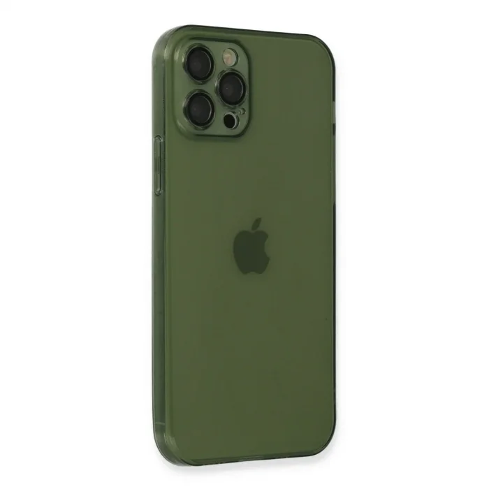 Apple İphone 12 Pro Max Kılıf Fly Lens Silikon - Yeşil