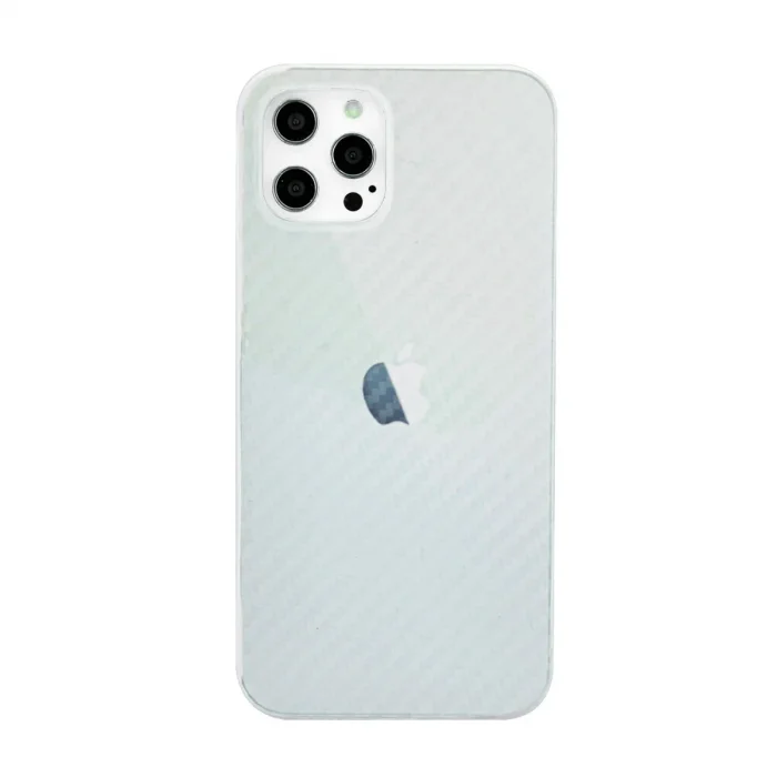 Apple İphone 12 Pro Max Kılıf Karbon Pp Silikon - Şeffaf