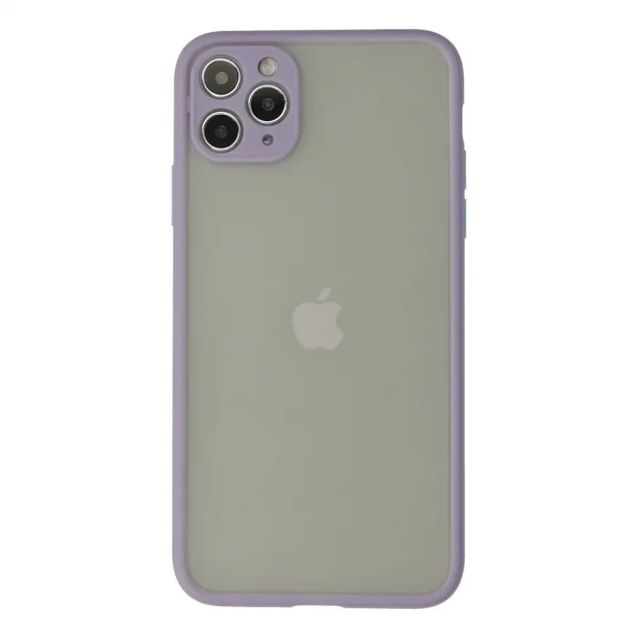 Apple İphone 12 Pro Max Kılıf Montreal Silikon Kapak - Mor