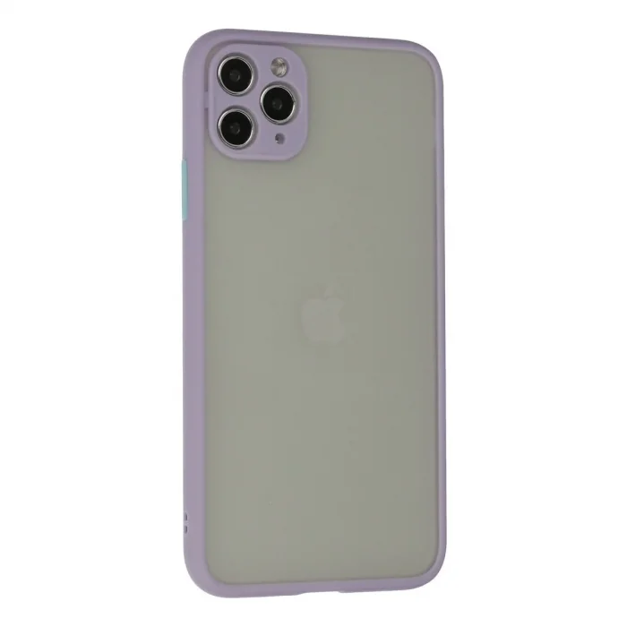 Apple İphone 12 Pro Max Kılıf Montreal Silikon Kapak - Mor