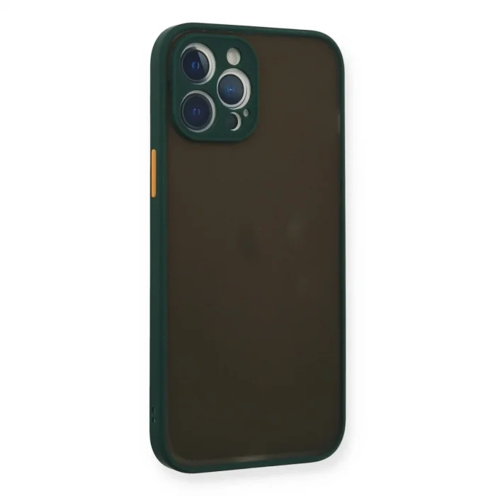 Apple İphone 12 Pro Max Kılıf Montreal Silikon Kapak - Yeşil