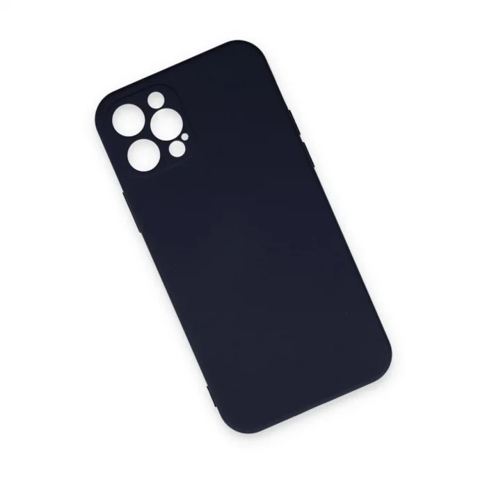İphone 12 Pro Max Kılıf Nano İçi Kadife Silikon - Lacivert
