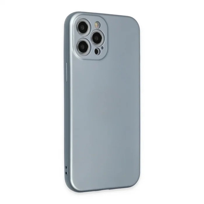 İphone 12 Pro Max Kılıf Nano İçi Kadife Silikon - Sky Blue