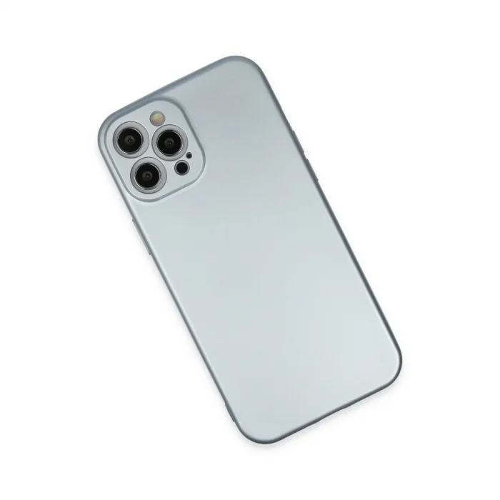 İphone 12 Pro Max Kılıf Nano İçi Kadife Silikon - Sky Blue