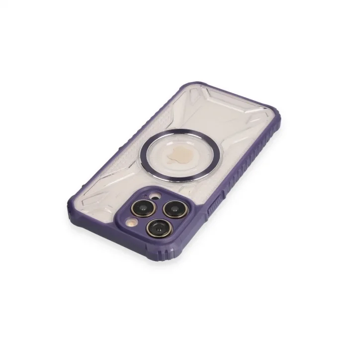Apple İphone 12 Pro Max Kılıf Prag Magneticsafe Kapak - Derin Mor
