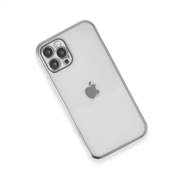 Apple İphone 12 Pro Max Kılıf Razer Lensli Silikon - Gümüş