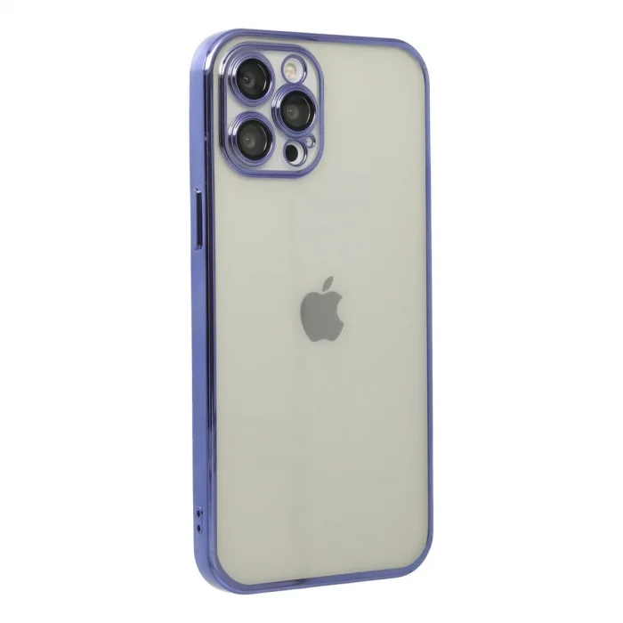 Apple İphone 12 Pro Max Kılıf Razer Lensli Silikon - Mor