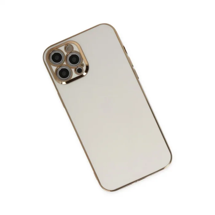 Apple İphone 12 Pro Max Kılıf Volet Silikon - Beyaz