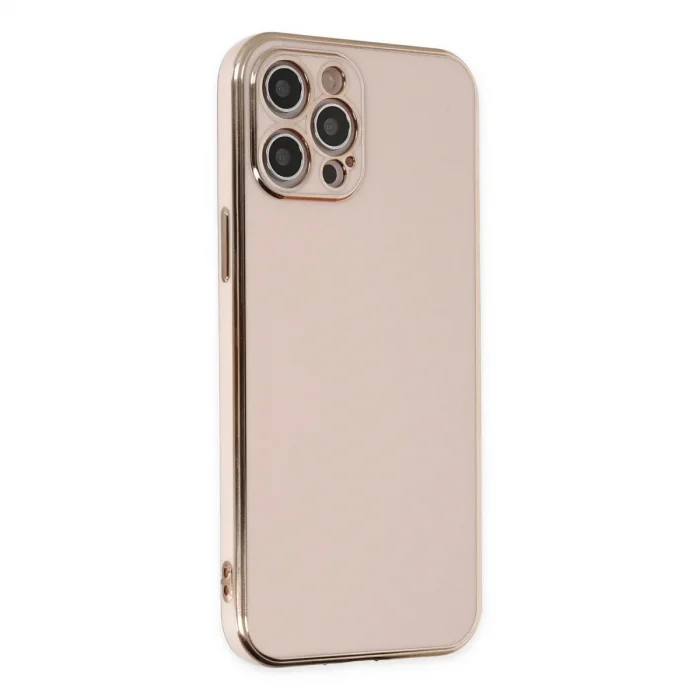 Apple İphone 12 Pro Max Kılıf Volet Silikon - Pembe