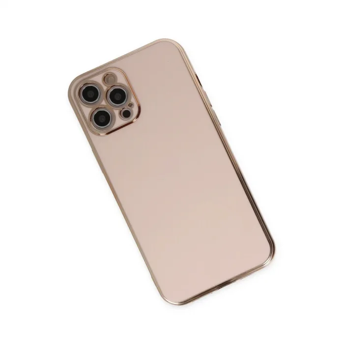 Apple İphone 12 Pro Max Kılıf Volet Silikon - Pembe