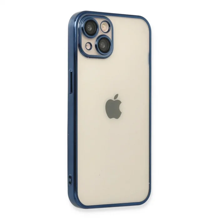 Apple İphone 13 Kılıf Razer Lensli Silikon - Lacivert