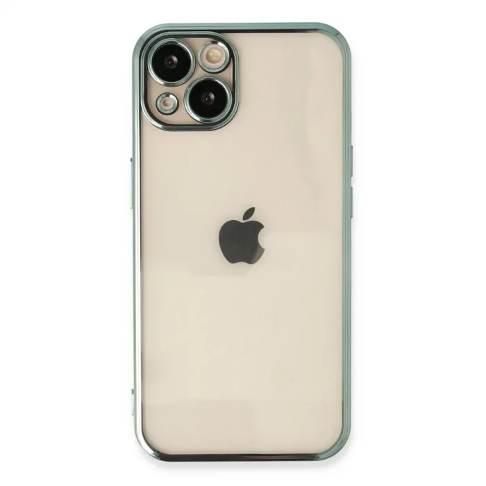 Apple İphone 13 Kılıf Razer Lensli Silikon - Yeşil