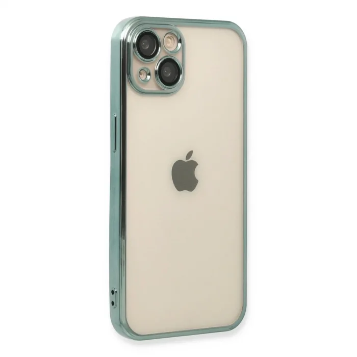 Apple İphone 13 Kılıf Razer Lensli Silikon - Yeşil