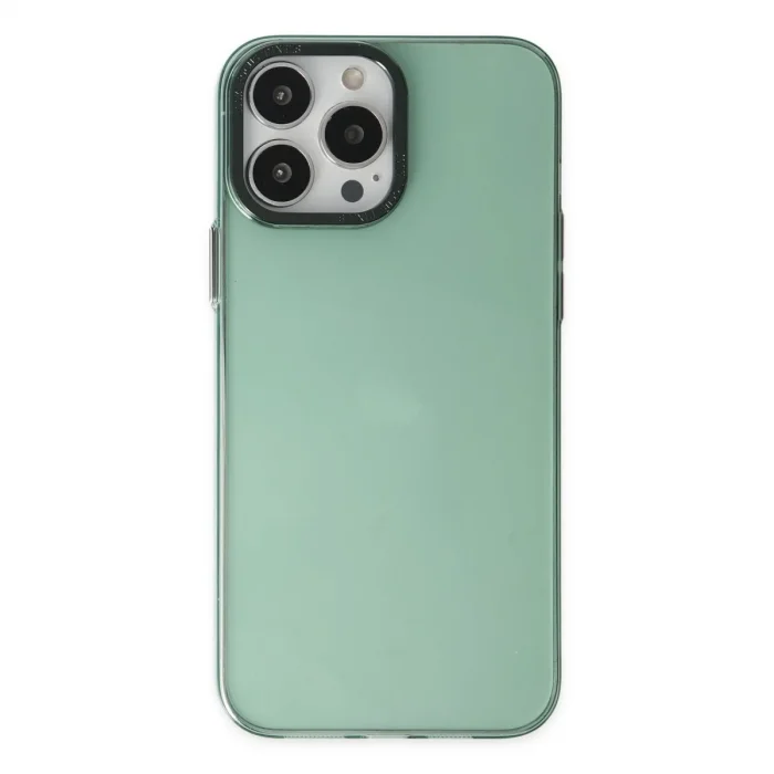 Apple İphone 13 Pro Kılıf Anka Pc Sert Metal Kapak - Yeşil