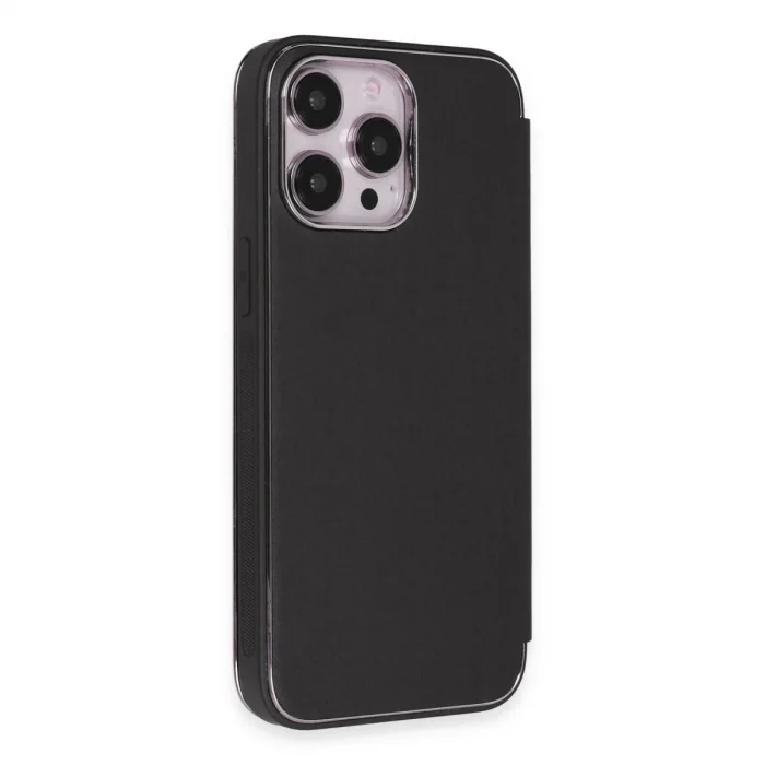 Apple İphone 13 Pro Kılıf Dolpin Kapaklı - Siyah