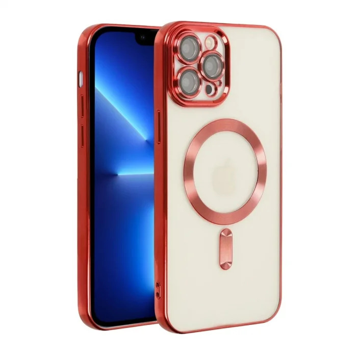 Apple İphone 13 Pro Kılıf Kross Magneticsafe Kapak - Kırmızı