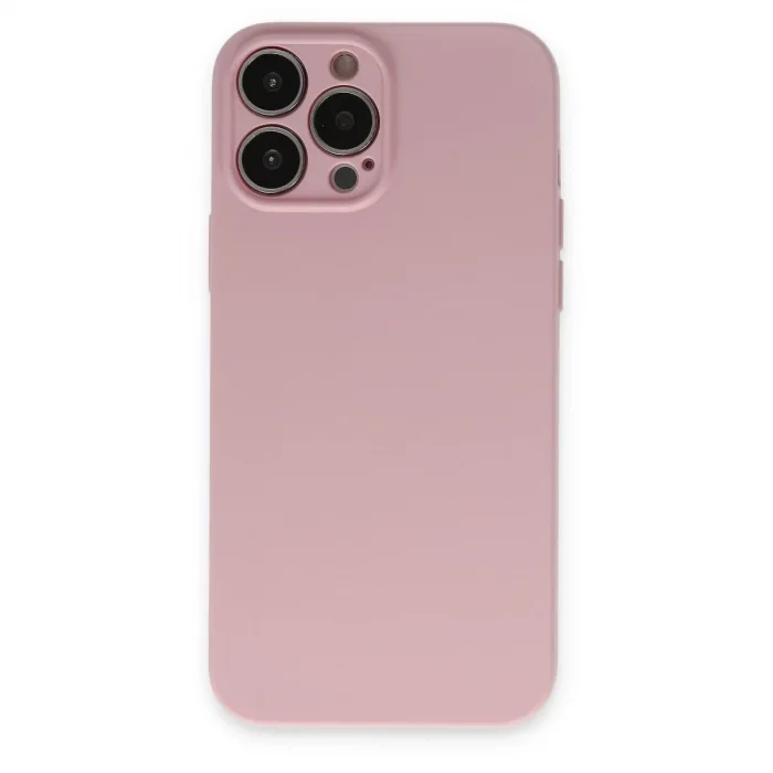 Apple İphone 13 Pro Kılıf Nano İçi Kadife Silikon - Pembe