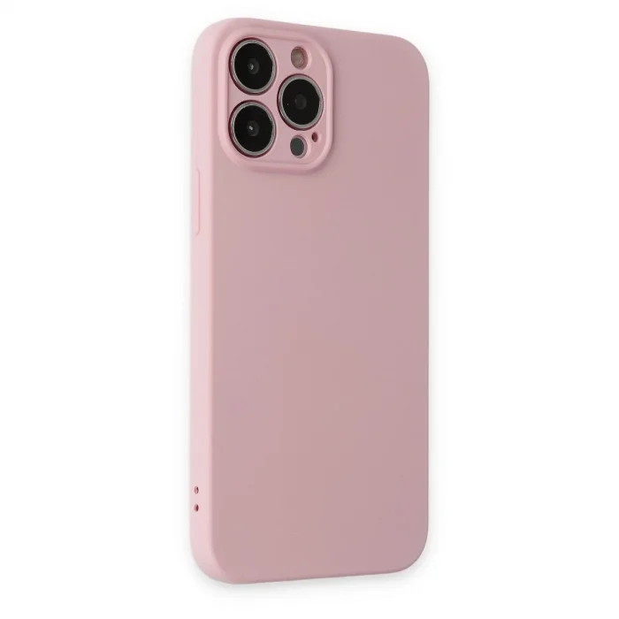 Apple İphone 13 Pro Kılıf Nano İçi Kadife Silikon - Pembe