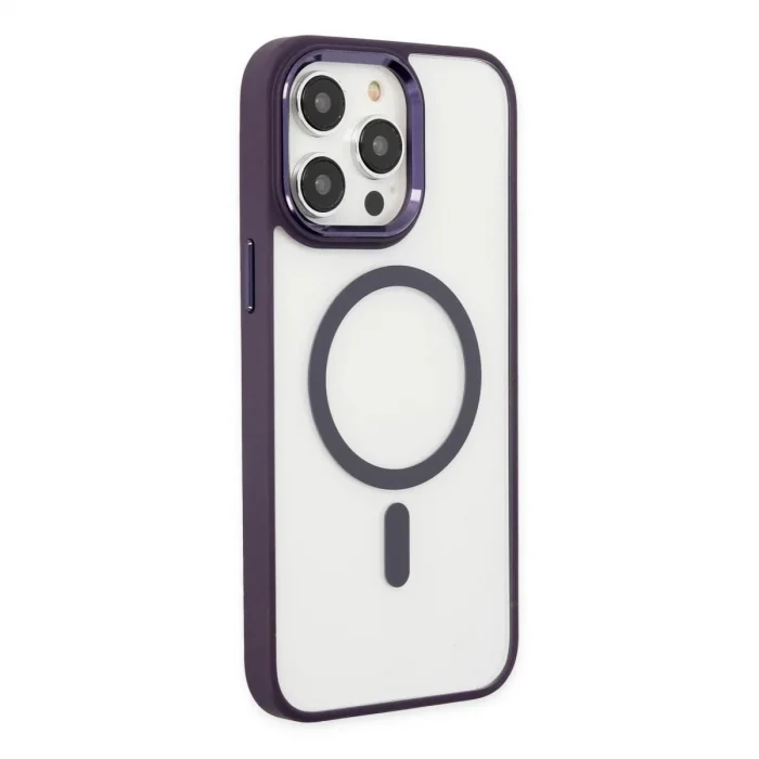 İphone 13 Pro Kılıf Room Magneticsafe Silikon - Derin Mor