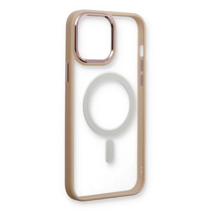 İphone 13 Pro Kılıf Room Magneticsafe Silikon - Pudra