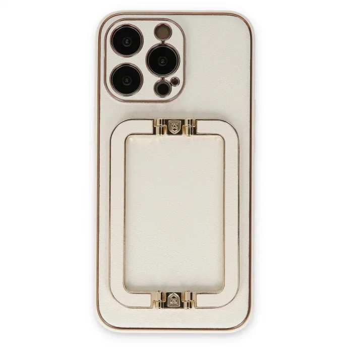 İphone 13 Pro Max Kılıf Coco Elit Kapak - Beyaz
