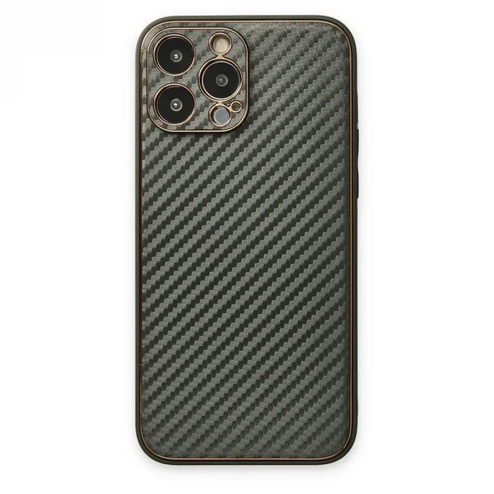 Apple İphone 13 Pro Max Kılıf Coco Karbon Silikon - Füme