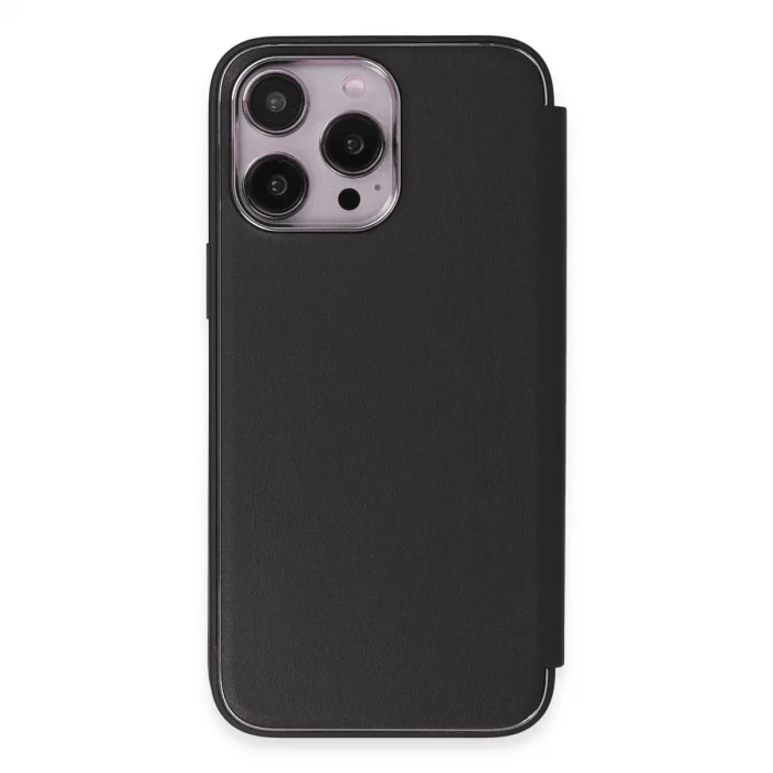 Apple İphone 13 Pro Max Kılıf Dolpin Kapaklı - Siyah