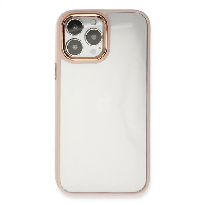 İphone 13 Pro Max Kılıf Dora Kapak - Pudra