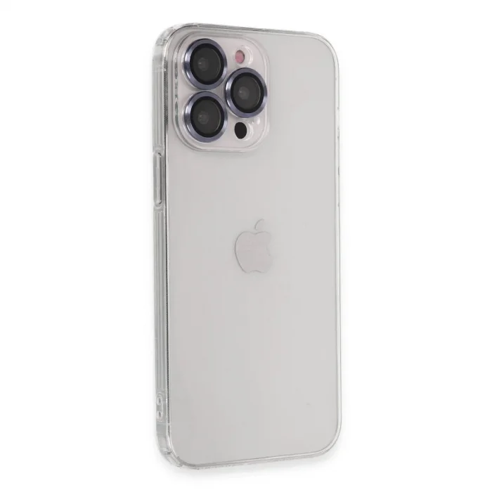 Apple İphone 13 Pro Max Kılıf Luko Lens Silikon - Sierra Blue