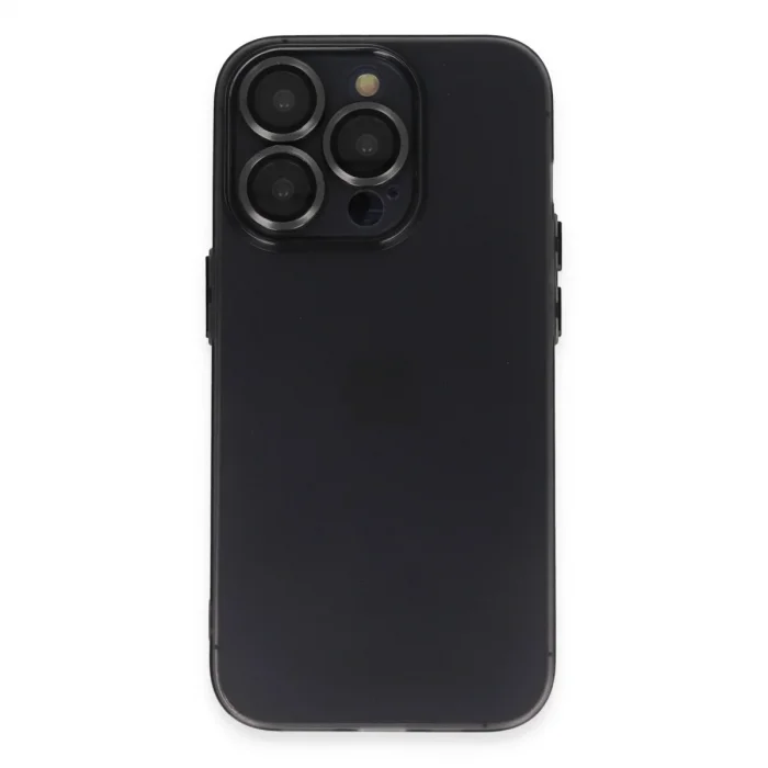 Apple İphone 13 Pro Max Kılıf Luko Lens Silikon - Siyah