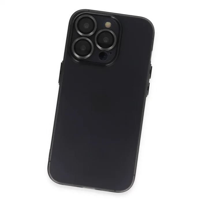 Apple İphone 13 Pro Max Kılıf Luko Lens Silikon - Siyah