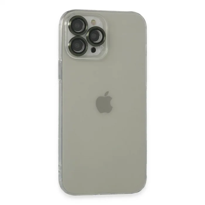 Apple İphone 13 Pro Max Kılıf Luko Lens Silikon - Yeşil