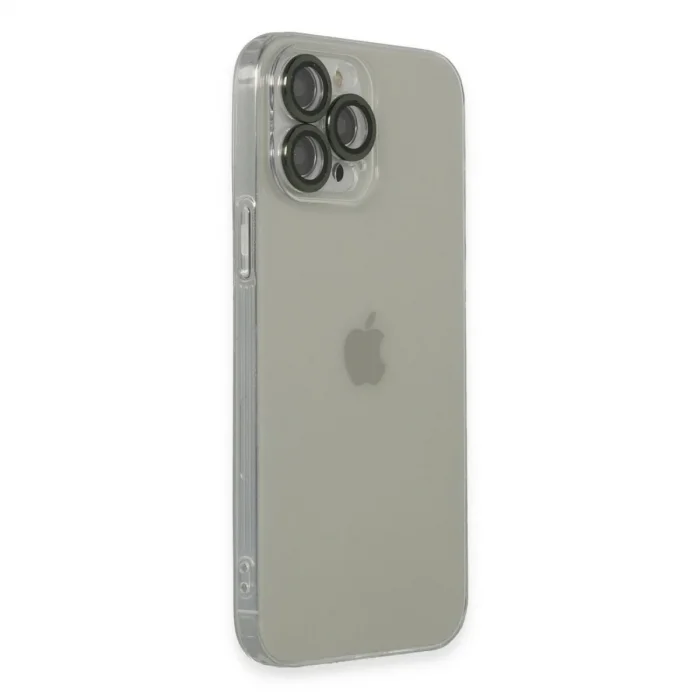 Apple İphone 13 Pro Max Kılıf Luko Lens Silikon - Yeşil