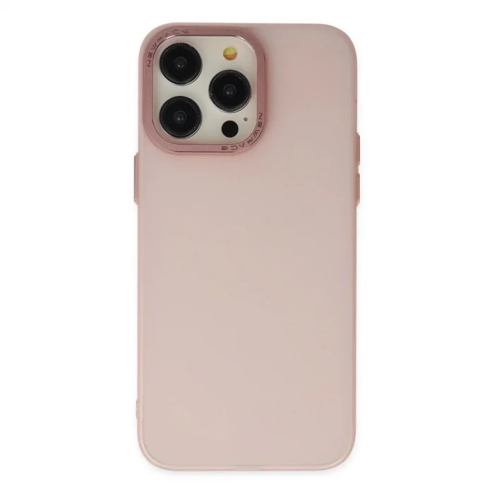 Apple İphone 13 Pro Max Kılıf Modos Metal Kapak - Pembe