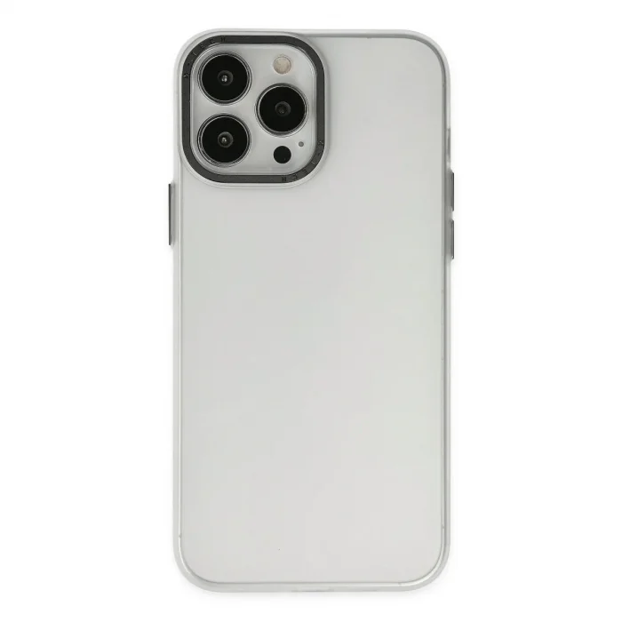 Apple İphone 13 Pro Max Kılıf Modos Metal Kapak - Şeffaf