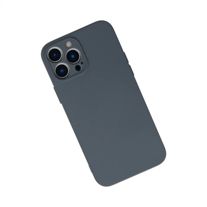 Apple İphone 13 Pro Max Kılıf Nano İçi Kadife Silikon - Gri