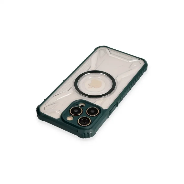 Apple İphone 13 Pro Max Kılıf Prag Magneticsafe Kapak - Koyu Yeşil