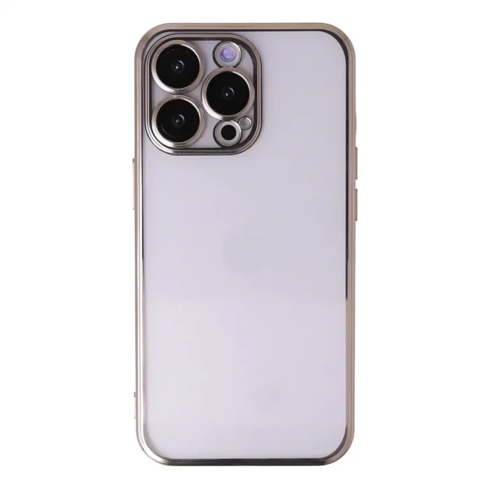Apple İphone 13 Pro Max Kılıf Razer Lensli Silikon - Gold