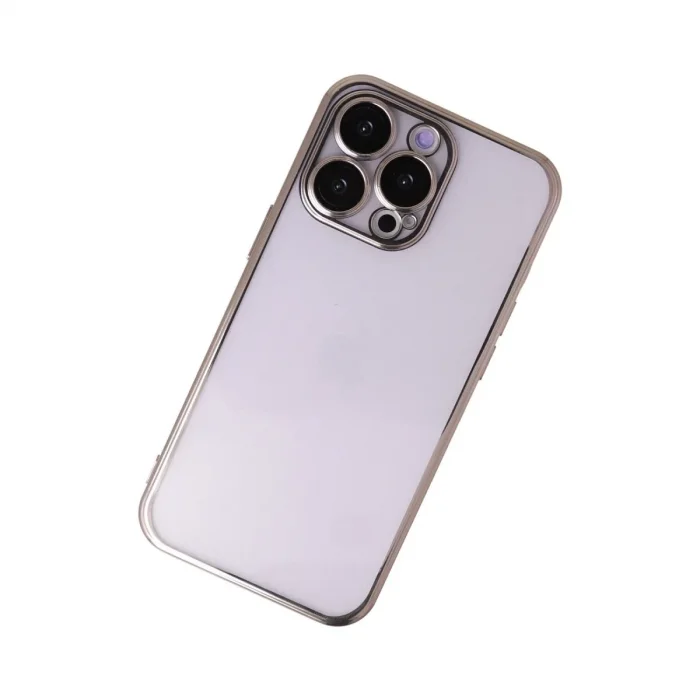Apple İphone 13 Pro Max Kılıf Razer Lensli Silikon - Gold