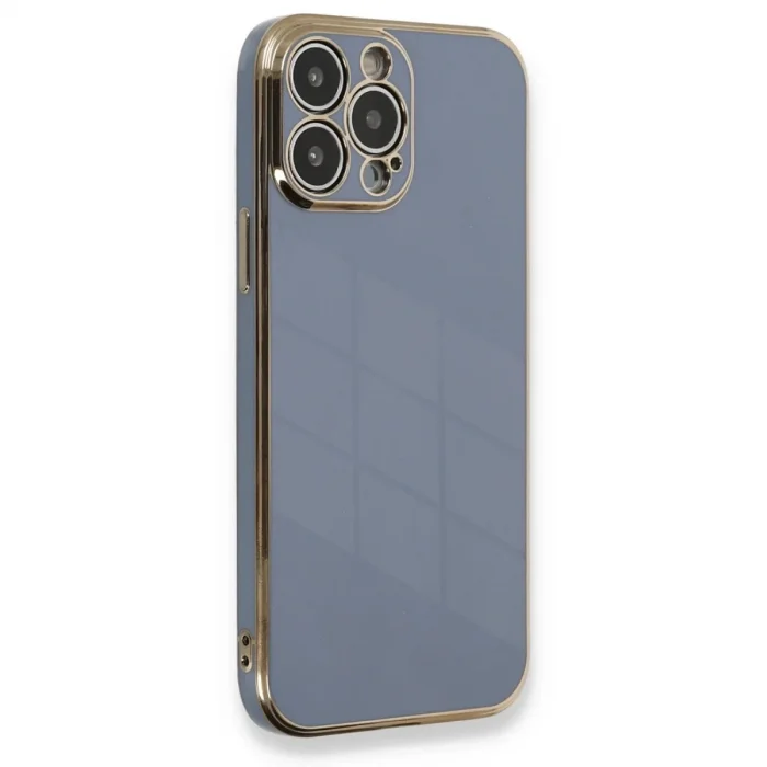 Apple İphone 13 Pro Max Kılıf Volet Silikon - Mavi