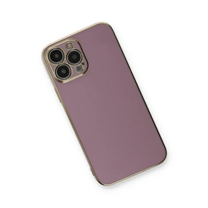 Apple İphone 13 Pro Max Kılıf Volet Silikon - Mor