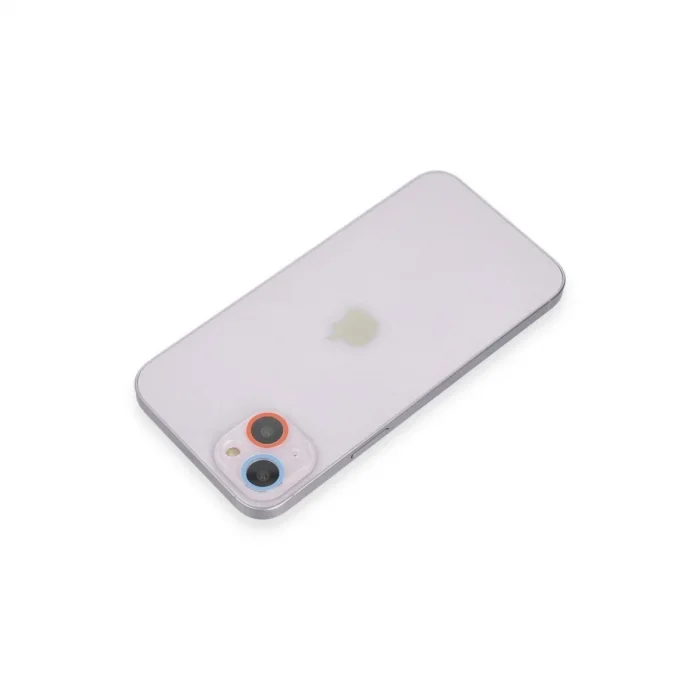 Apple İphone 13 Renkli Kamera Lens Koruma Cam - Pembe-mavi