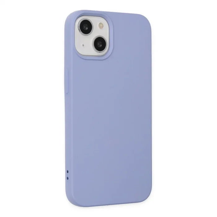 Apple İphone 14 Kılıf Nano İçi Kadife Silikon - Lila