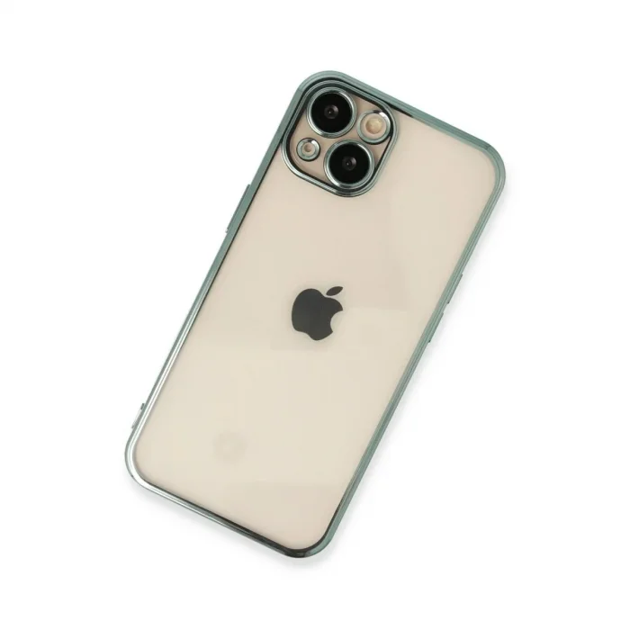 Apple İphone 14 Kılıf Razer Lensli Silikon - Yeşil
