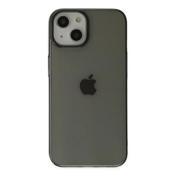 Apple İphone 14 Plus Kılıf Pc Sert Şeffaf Kapak - Siyah