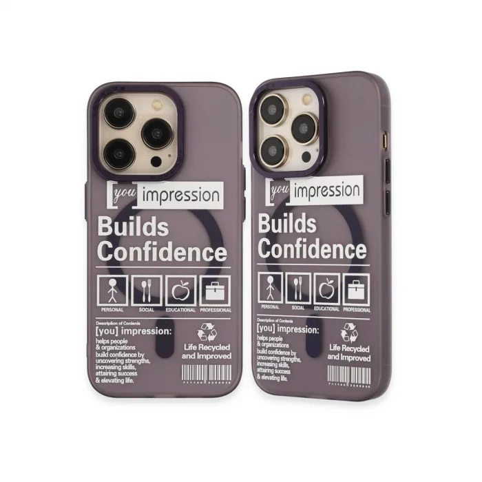 Apple İphone 14 Pro Kılıf Apollo Magneticsafe Desenli Kapak - Apollo Mor - 6